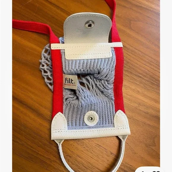 Longchamp Red and White Mesh Bag New! - Picture 4 of 8